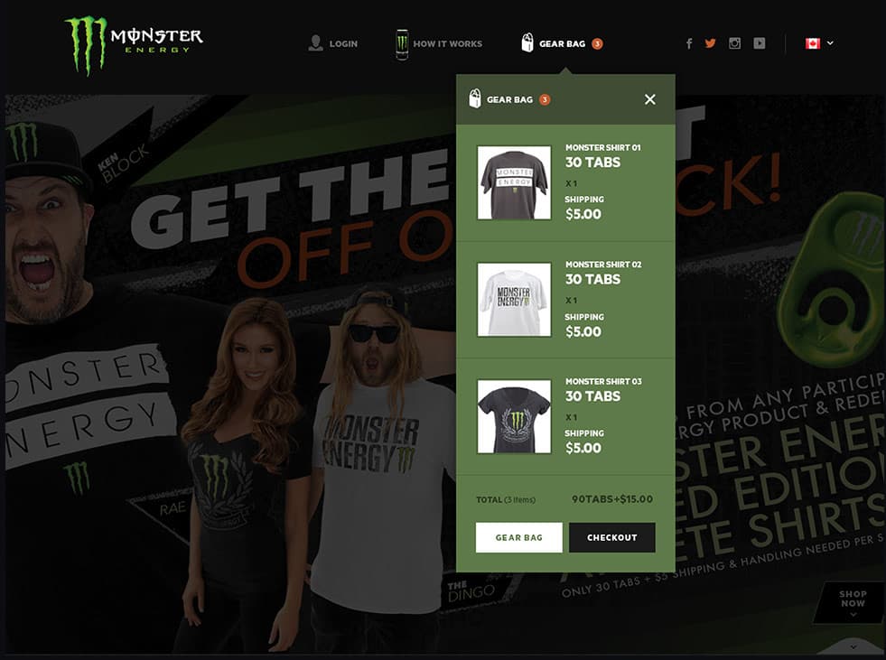 Monster Energy, Ekko Media web design, video production and marketing