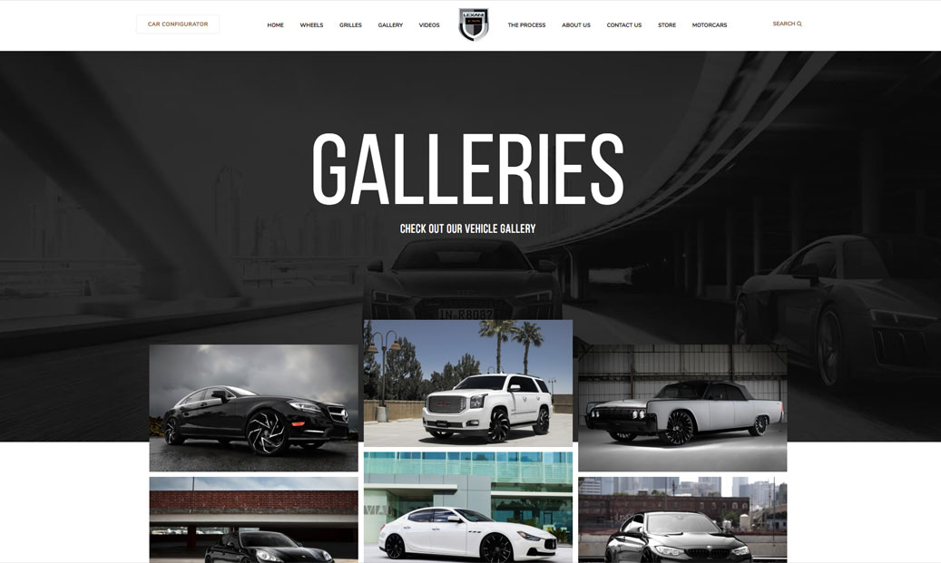 Lexani Wheels Galleries, interactive website, Ekko Media web design, video production and marketing