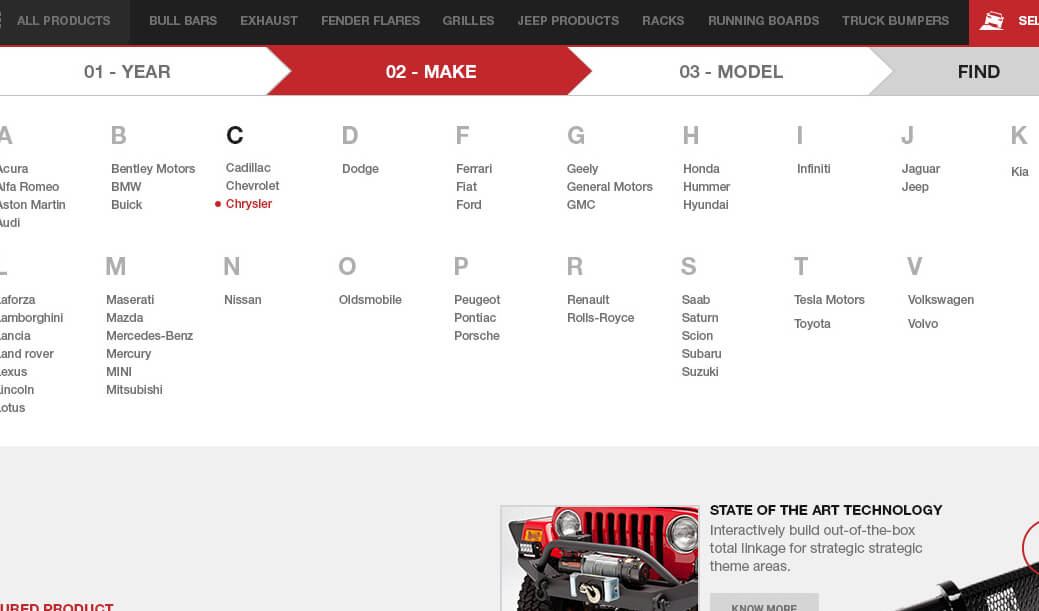 Paramount Automotive Search by vehicle, Ekko Media web design, video production and marketing