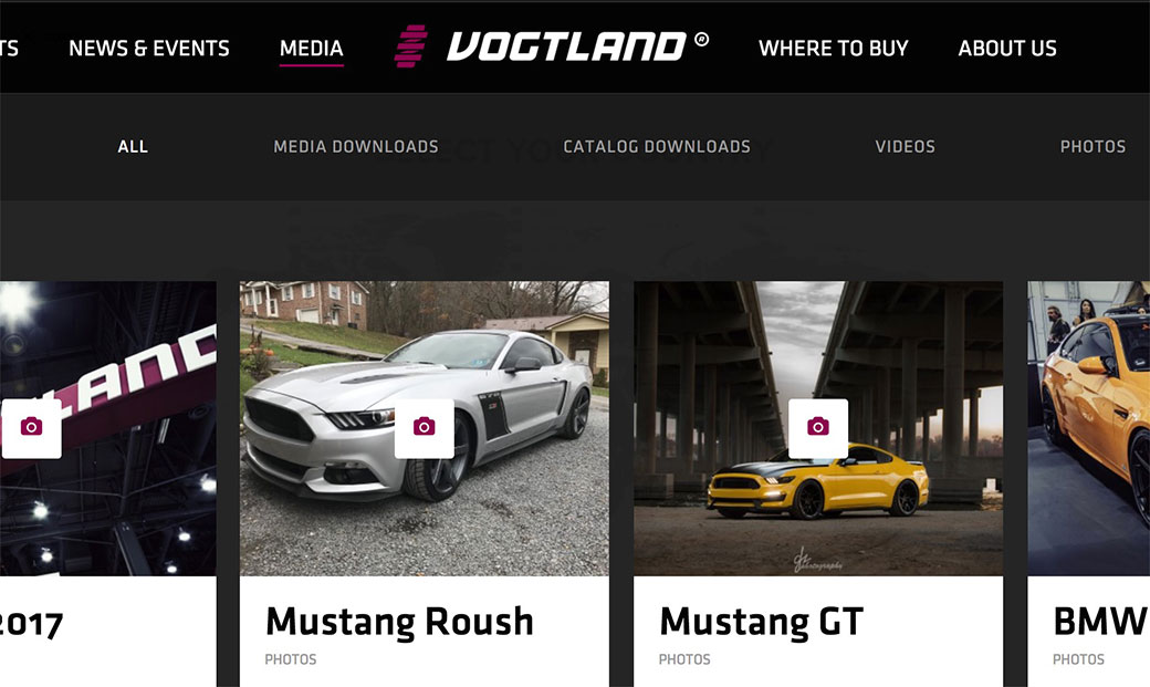 Vogtland NA Springs website media and downloads, interactive website, Ekko Media web design, video production and marketing